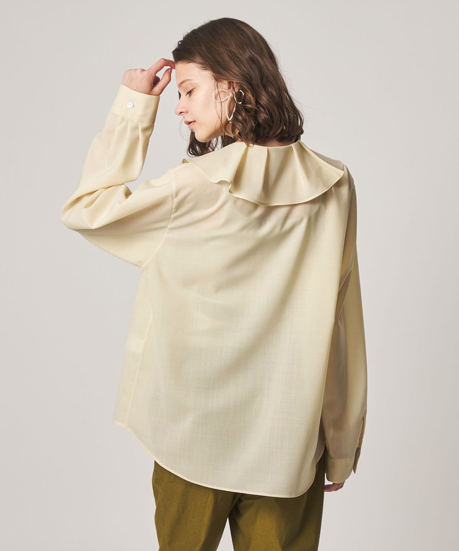Steven Alan ＜Steven Alan＞タックカラー シャツ ビューティー＆ユース ユナイテッドアローズ ワンピース・ドレス チュニック グレー