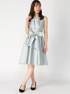 【SALE/46%OFF】INTERPLANET INTERPLANET/(W)シャンタンオーガンジーウエストリボンドレス インタープラネット ワンピース ノースリーブワンピース グリーン【送料無料】