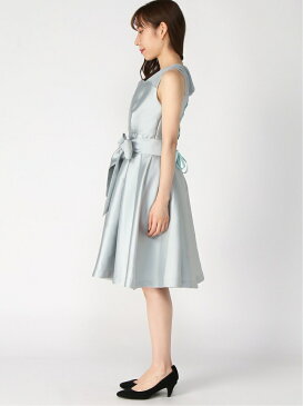 【SALE/46%OFF】INTERPLANET INTERPLANET/(W)シャンタンオーガンジーウエストリボンドレス インタープラネット ワンピース ノースリーブワンピース グリーン【送料無料】
