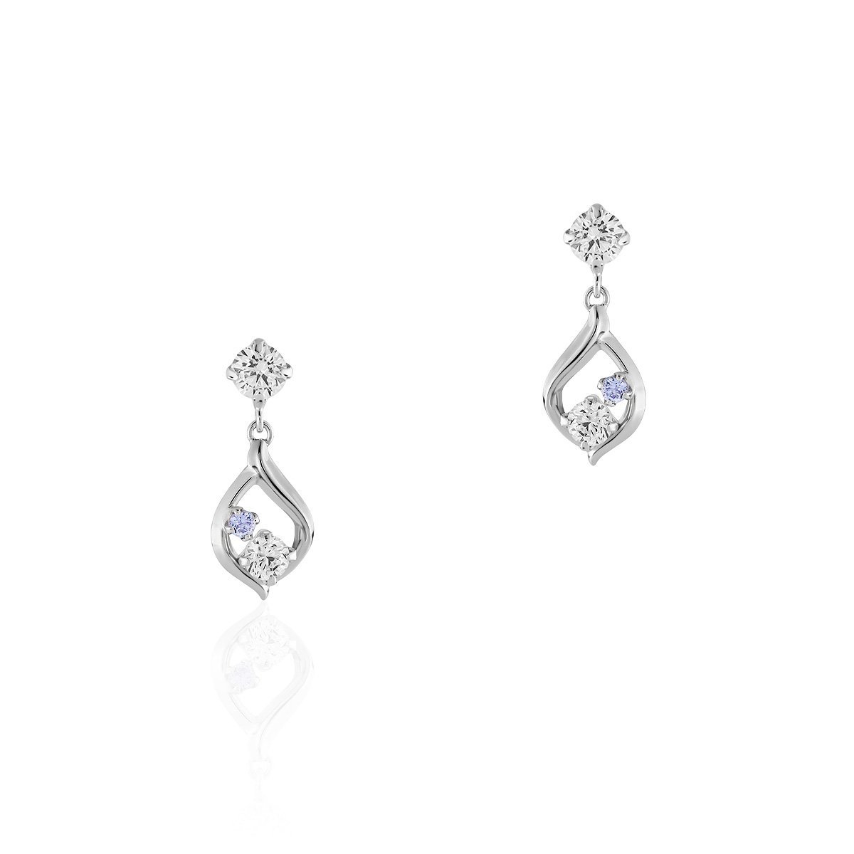 Canal 4℃ 【12月誕生石】K10ホワイトゴールド しずく ピアス カナルヨンドシー アクセサリー・腕時計 ピアス ホワイト【送料無料】のサムネイル