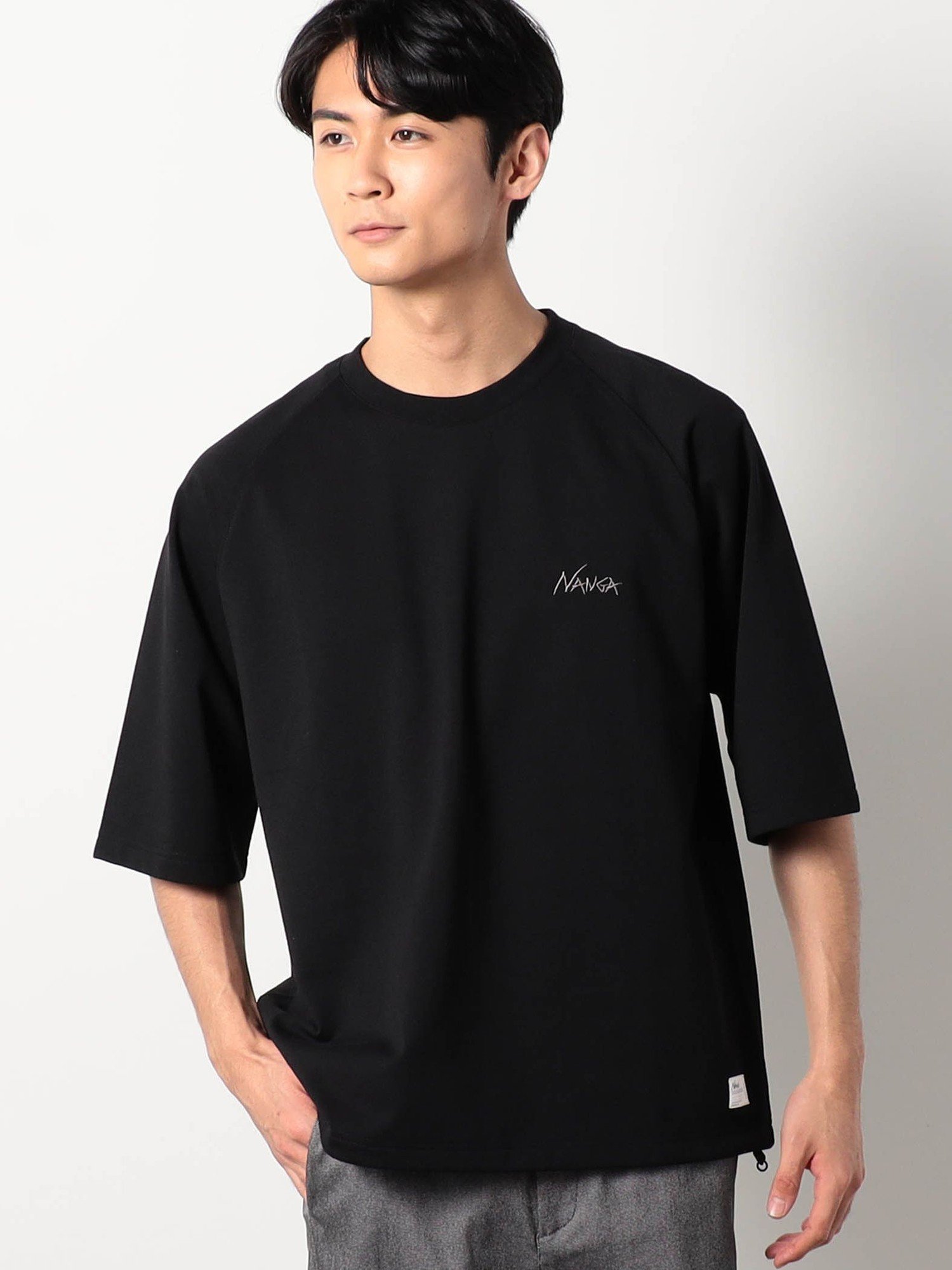 Grand PARK NICOLE NANGA別注ドローコードラグランTシャツ ニコル トップス カットソー・Tシャツ ホワイト ブラック ネイビー【送料無料】