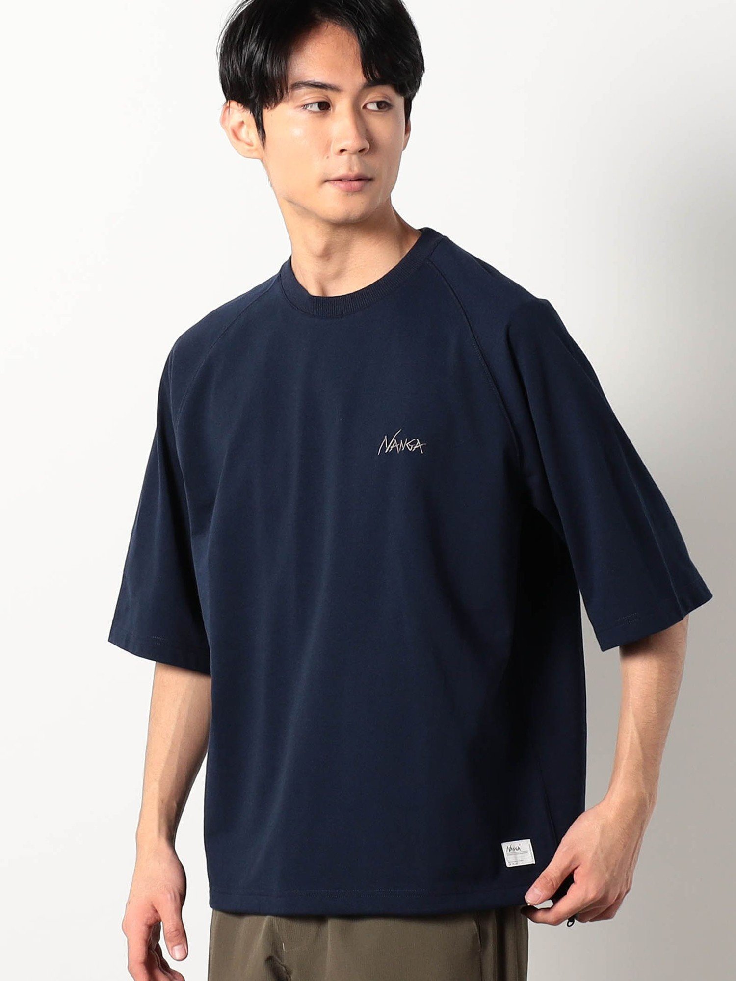 Grand PARK NICOLE NANGA別注ドローコードラグランTシャツ ニコル トップス カットソー・Tシャツ ホワイト ブラック ネイビー【送料無料】