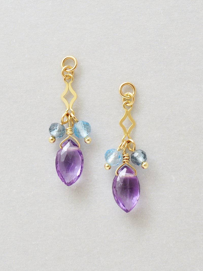 TAKE-UP 【 Palette】K10 アメジストチャーム テイクアップ ファッション雑貨 チャーム・キーチェーン ゴールド【送料無料】