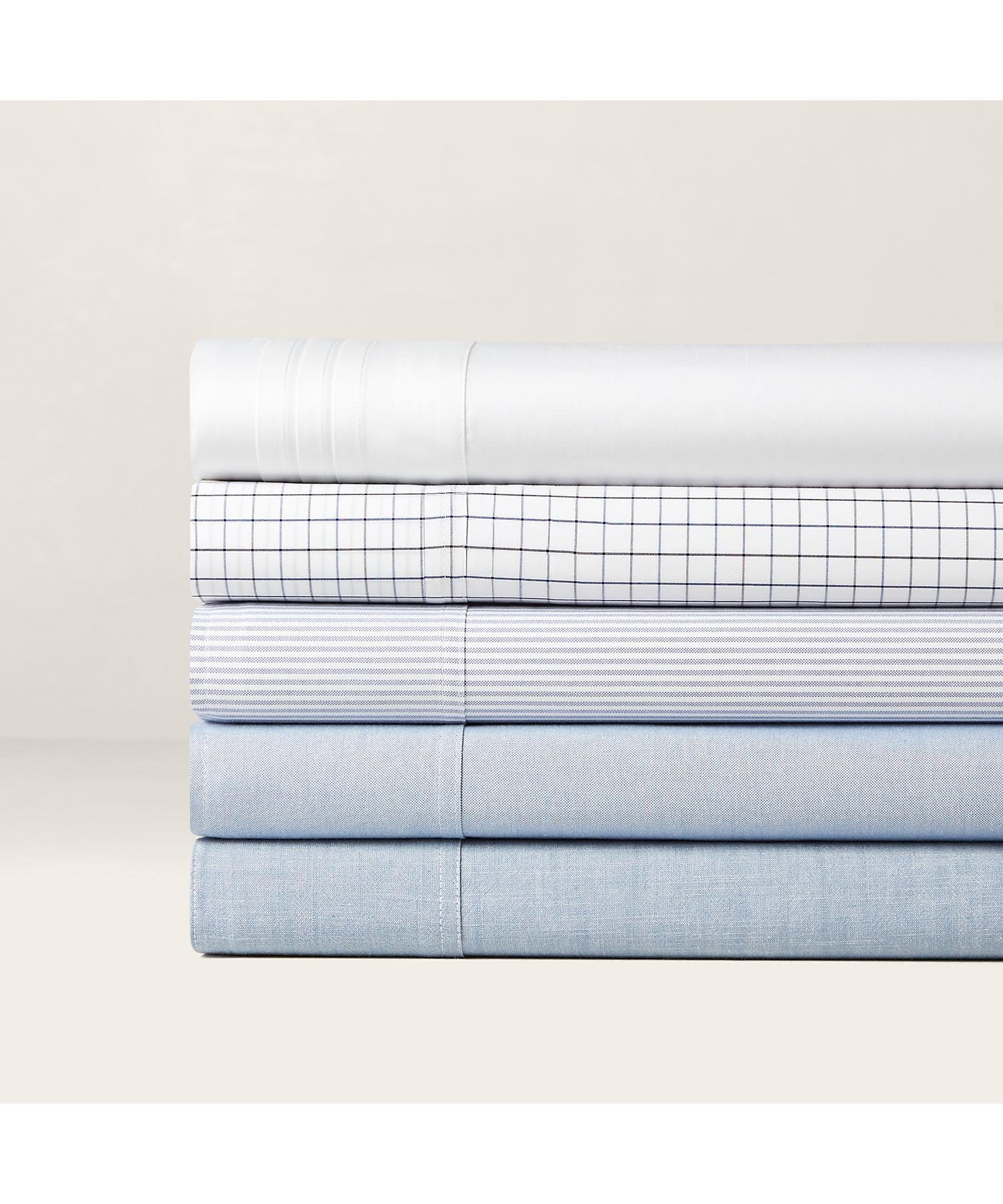 RALPH LAUREN HOME ワークシャツ シャンブレー ボックスシーツ /ダブルサイズ ラル...