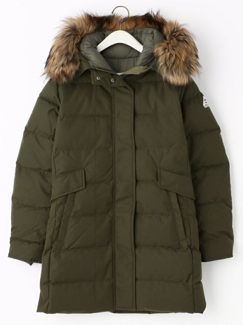 Grand PARK NICOLE ＜PYRENEX＞Grenoble Jacketファー付きダウンジャケット ニコル コート/ジャケット ダウンジャケット レッド カーキ ブラック ネイビー【送料無料】