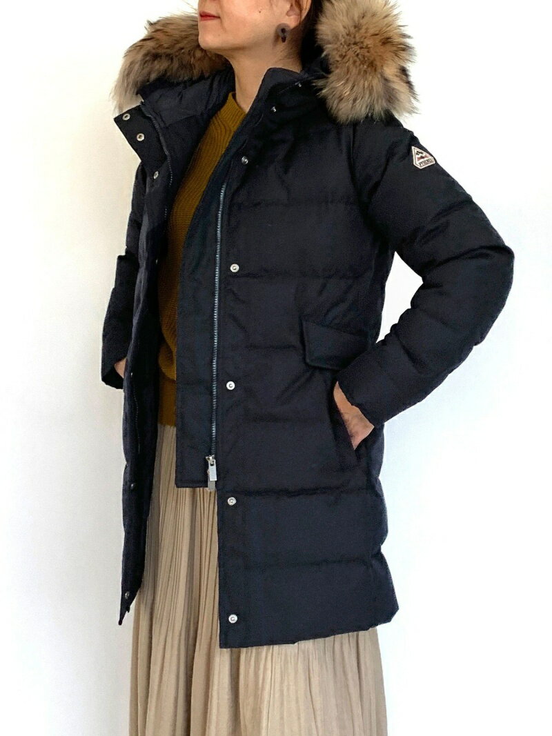 Grand PARK NICOLE ＜PYRENEX＞Grenoble Jacketファー付きダウンジャケット ニコル コート/ジャケット ダウンジャケット レッド カーキ ブラック ネイビー【送料無料】