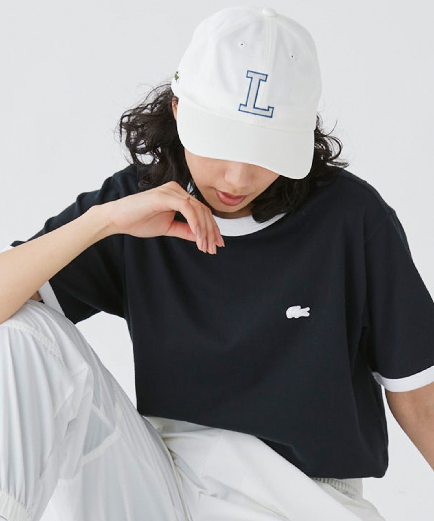 ラコステ LACOSTE コットンツイルLロゴキャップ ラコステ 帽子 キャップ ホワイト ベージュ ブラック ネイビー グリーン ブラウン【送料無料】