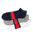 TOMMY HILFIGER TOMMY HILFIGER/(M)スニーカーソックス 3足組 アウトフィット 靴下・レッグウェア 靴下 ブラック