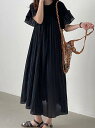 Doux Belle ロングワンピース 半袖 マキシワンピース ドゥー・ベル ワンピース・ドレス チュニック ピンク グレー ブラック【送料無料】