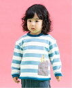 【SALE/30%OFF】kladskap ポケットからアニマルボーダートレーナー ナルミヤオンライン トップス スウェット・トレーナー ブルー イエロー【送料...