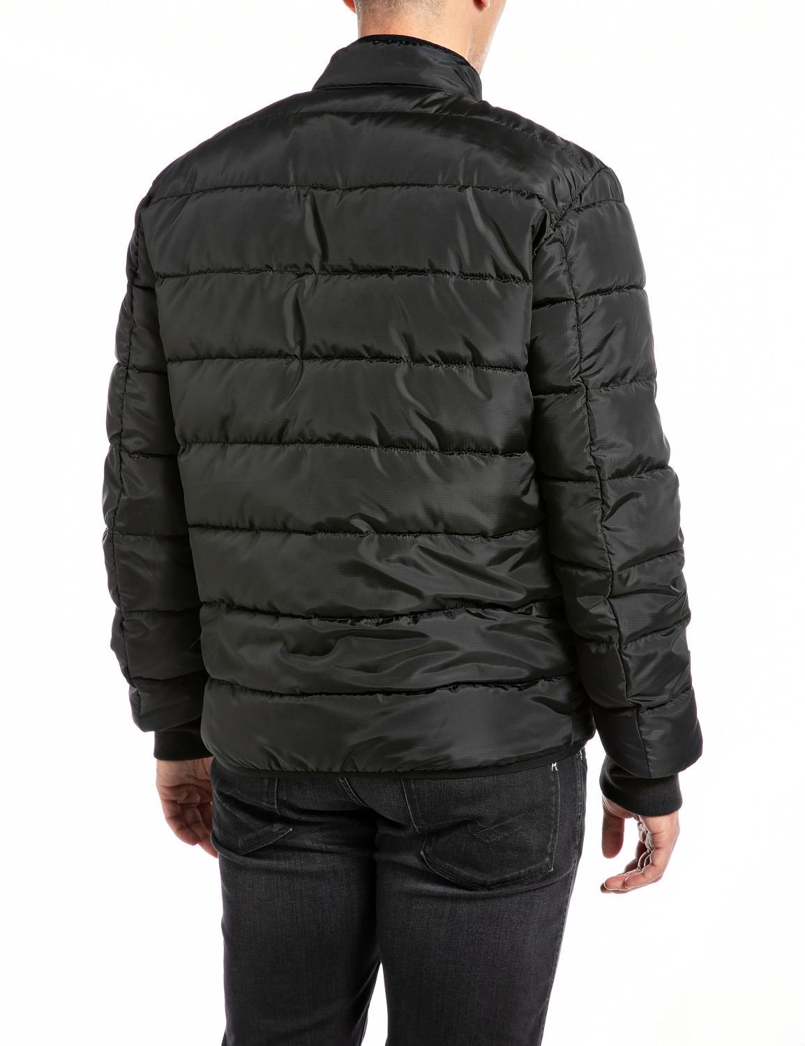 【SALE／50%OFF】REPLAY ライトリップスティックポリ キルティングジャケット リプレイ ジャケット・アウター ダウンジャケット・ダウンベスト ブラック【送料無料】