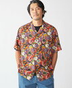 【SALE/40%OFF】SHIPS MEN Southwick Gate Label: COLONIAL PRINT ショートスリーブ シャツ シップス トップス シャツ・ブラウス ブラウン【送料無料】