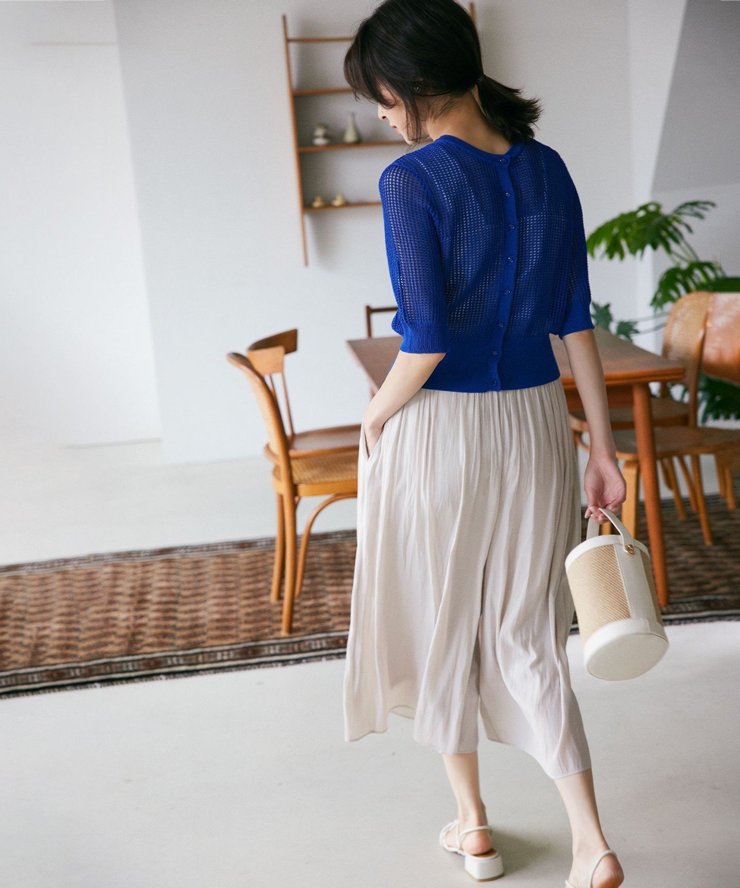 組曲 S 【WEB限定カラーあり】ギャザーライトデシン パンツ クミキョク パンツ その他のパンツ ブラック ピンク ベージュ ホワイト【送料無料】