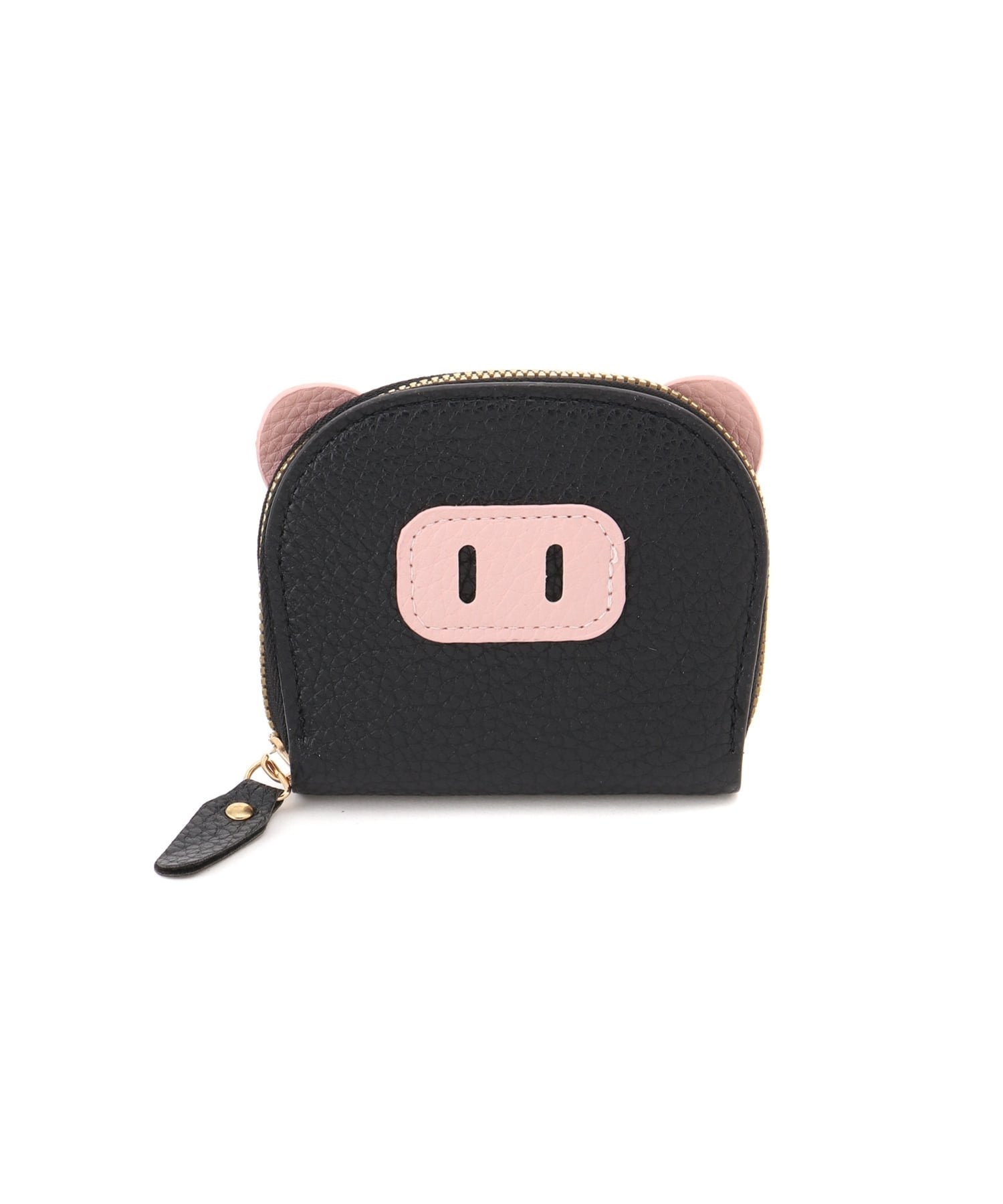 FReePLACe/(W)じゃばら式 ぶたさんデザインカードケース ミニョントレフル ルームヨンマルサンセレクティッド 財布・ポーチ・ケース 名刺入れ・カードケース ホワイト ブラック