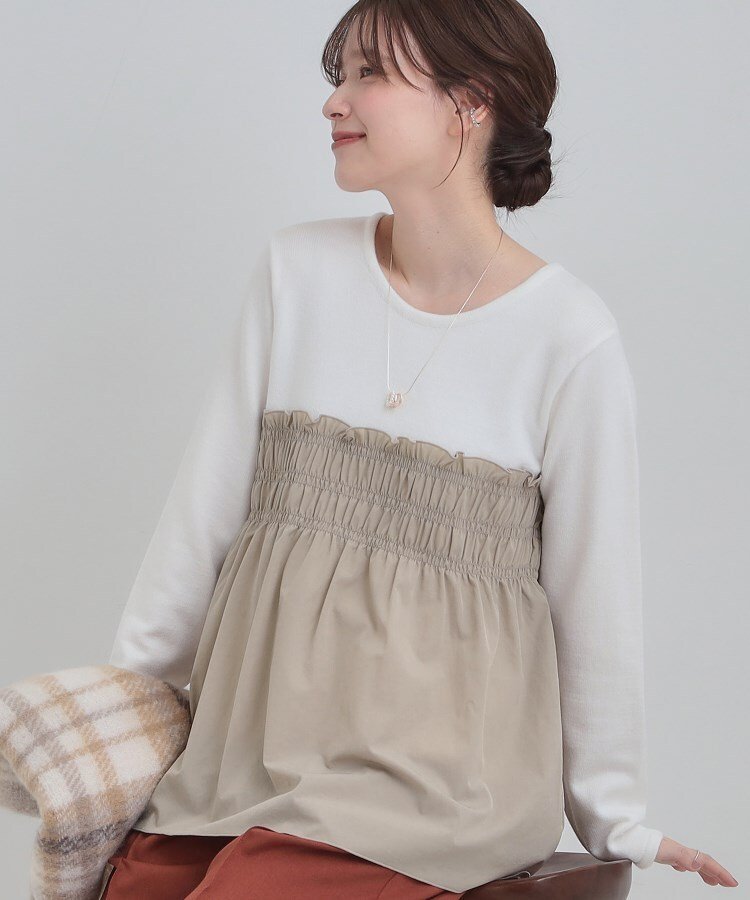 【SALE／15%OFF】SHOO・LA・RUE ビスチェ風ドッキングトップス シューラルー ワンピース・ドレス チュ..