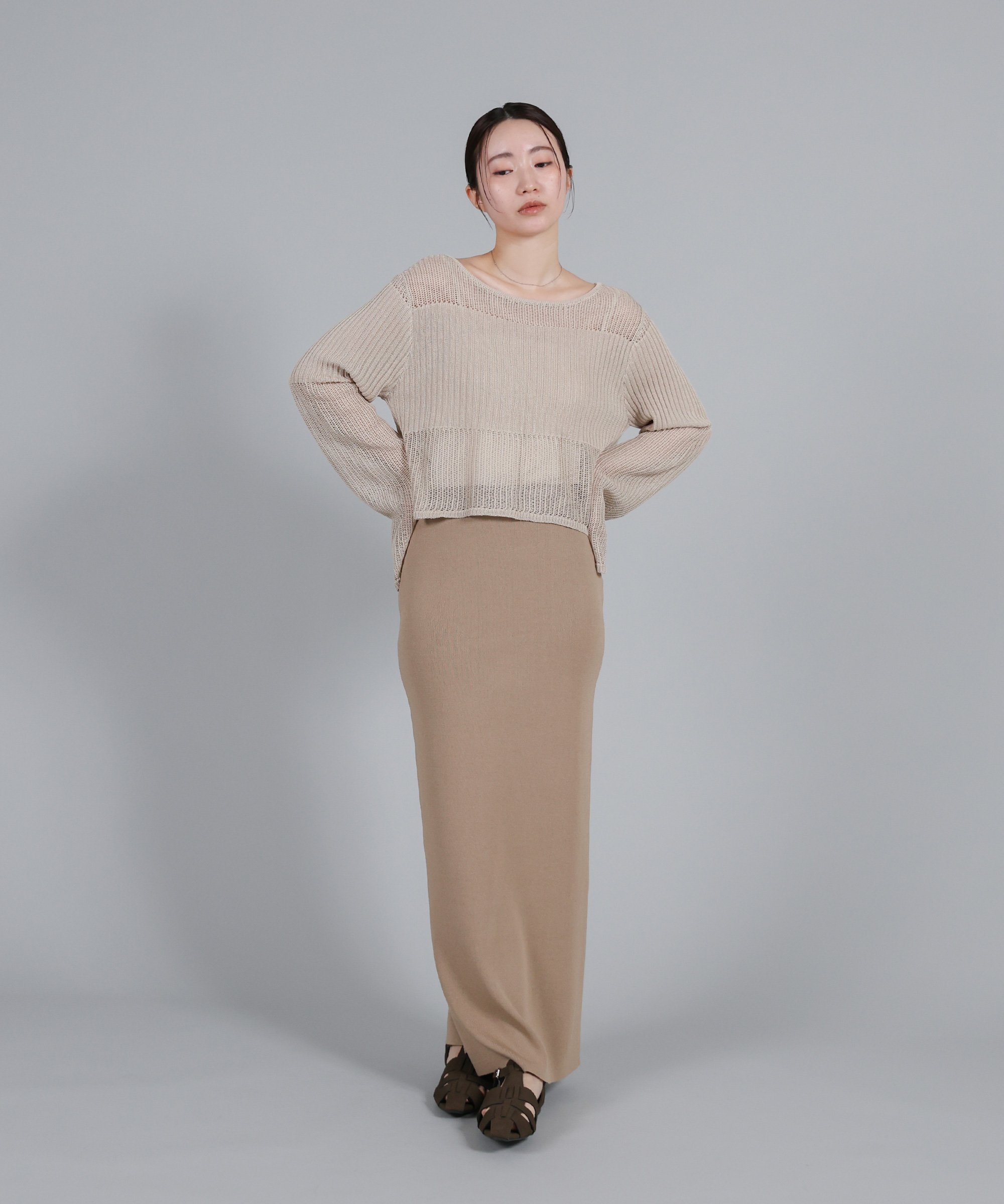 SELECT MOCA 【Et】Simple Knit Tight Skirt セレクトモカ スカート ロング・マキシスカート