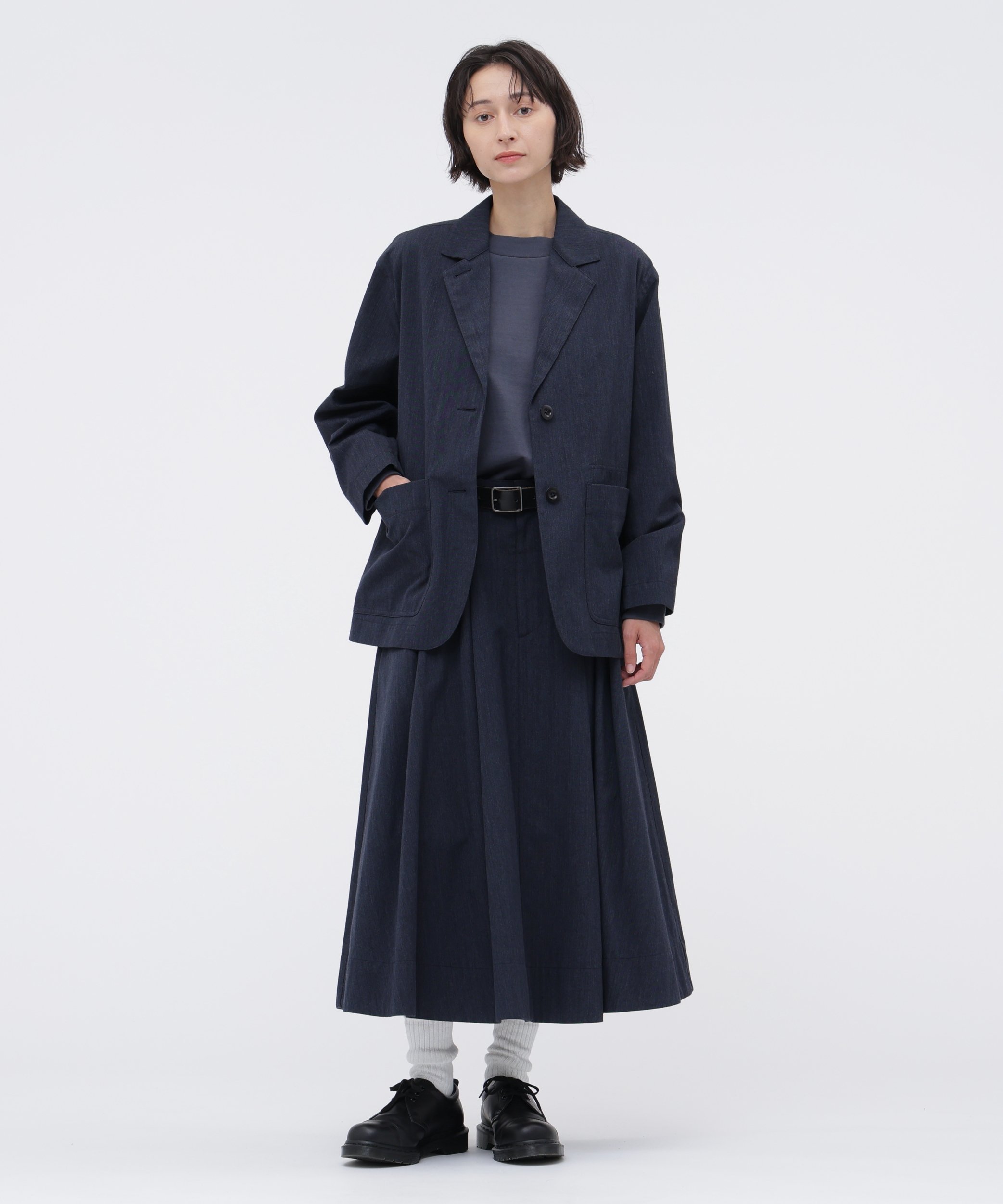 MHL. WOOL COTTON TWILL JACKET マーガレット・ハウエル ジャケット・アウター その他のジャケット・アウター ネイビー