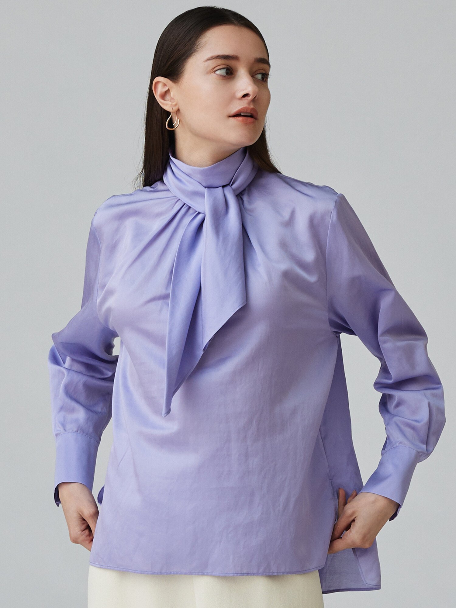 【SALE／40%OFF】Ballsey コットンシルクサテン バックボウタイブラウス トゥモローランド トップス シャツ・ブラウス【送料無料】のサムネイル