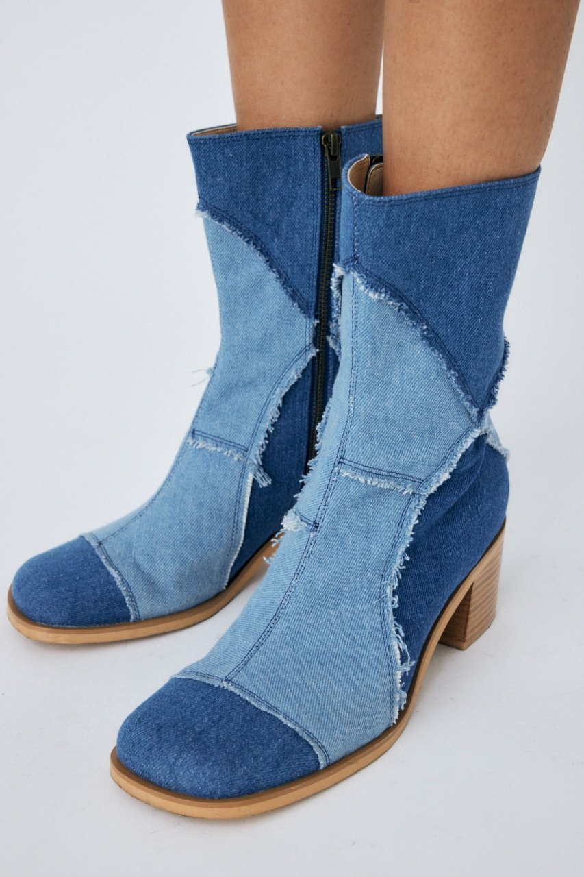 【SALE／55%OFF】MOUSSY DENIM SHORT ブーツ マウジー シューズ・靴 ブーツ ブルー【送料無料】のサムネイル