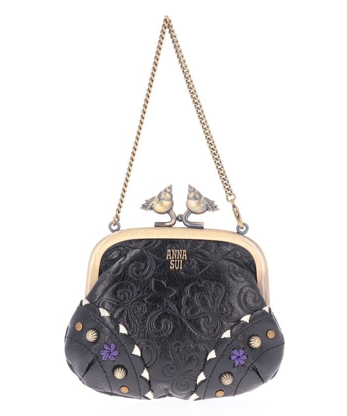 ANNA SUI リトルバード 口金小銭入れ クイーポ ファッション雑貨 その他のファッション雑貨 ブラック ピンク ブラウン パープル【送料無料】