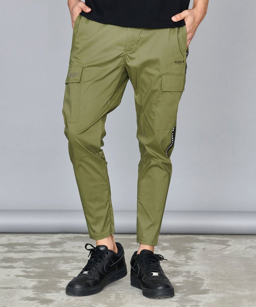 SB select LUXE/R ストレッチ布帛カーゴパンツ シルバーバレット パンツ カーゴパンツ カーキグリーン ベージュ ブラック グレー