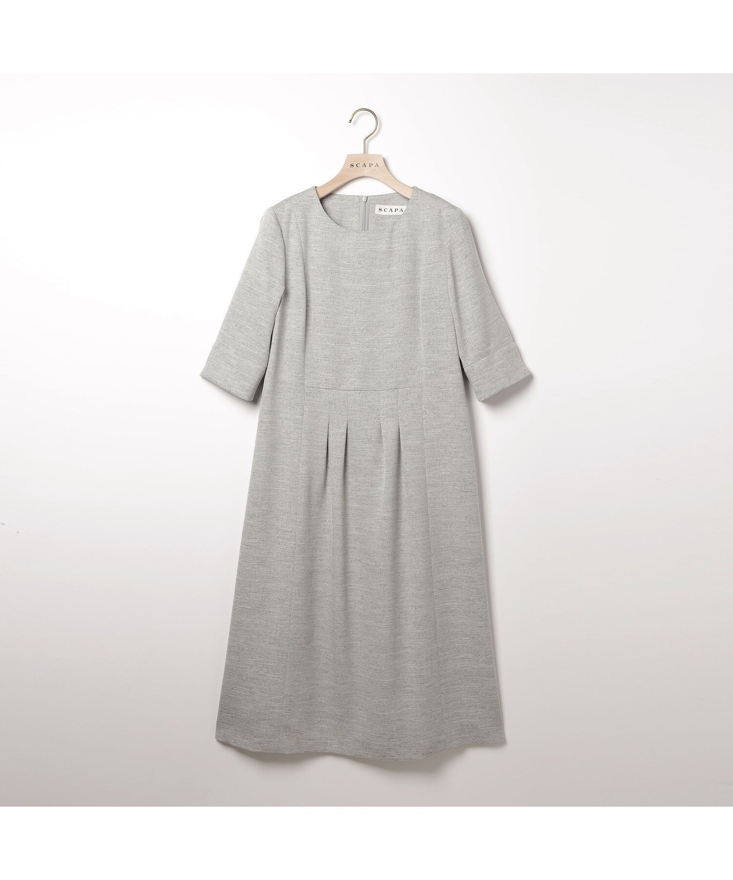 【SALE／33%OFF】SCAPA ドライツイルワンピース スキャパ ワンピース・ドレス ドレス ベージュ【送料無料】