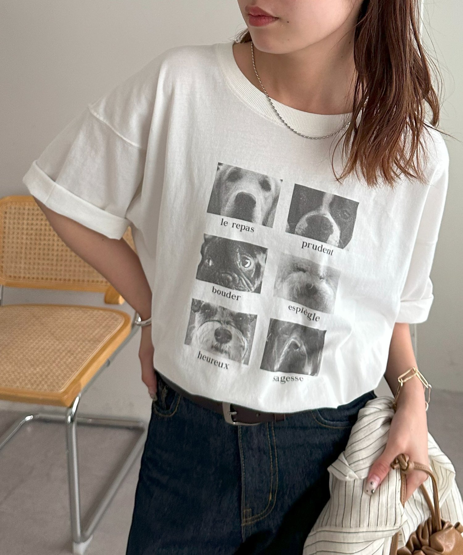 【ユニセックス】アソートアニマルボックスフォトTシャツ ディスコート トップス カットソー・Tシャツ ホワイト
