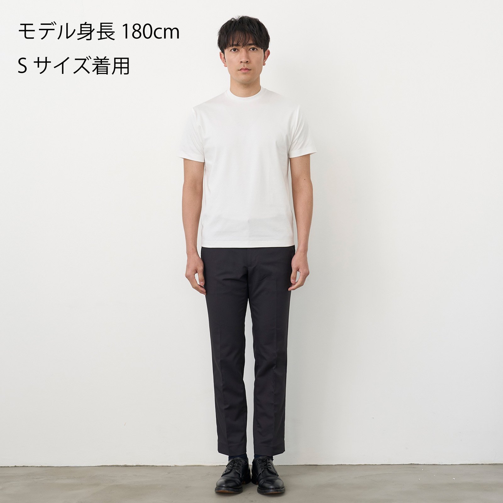 【シャツ屋仕立てのTシャツ】 クルーネック Tシャツ 半袖 ビジネス オフィスカジュアル BM06J900AA40C4A-90 トーキョーシャツ トップス カットソー・Tシャツ ホワイト