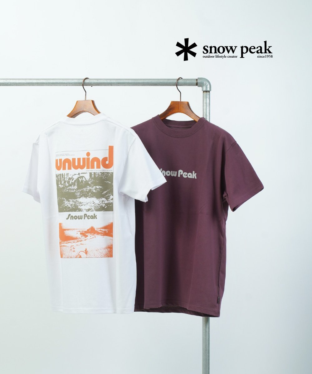 Snow Peak スノーピーク Unwind T-Shirt ブルーコムブルー トップス カットソー・Tシャツ ホワイト【送料無料】
