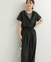 【SALE/10%OFF】URBAN RESEARCH DOORS リネンMIXコンビネゾン アーバンリサーチドアーズ オールインワン・オーバーオール オーバーオール・サロペット ブラック【送料無料】