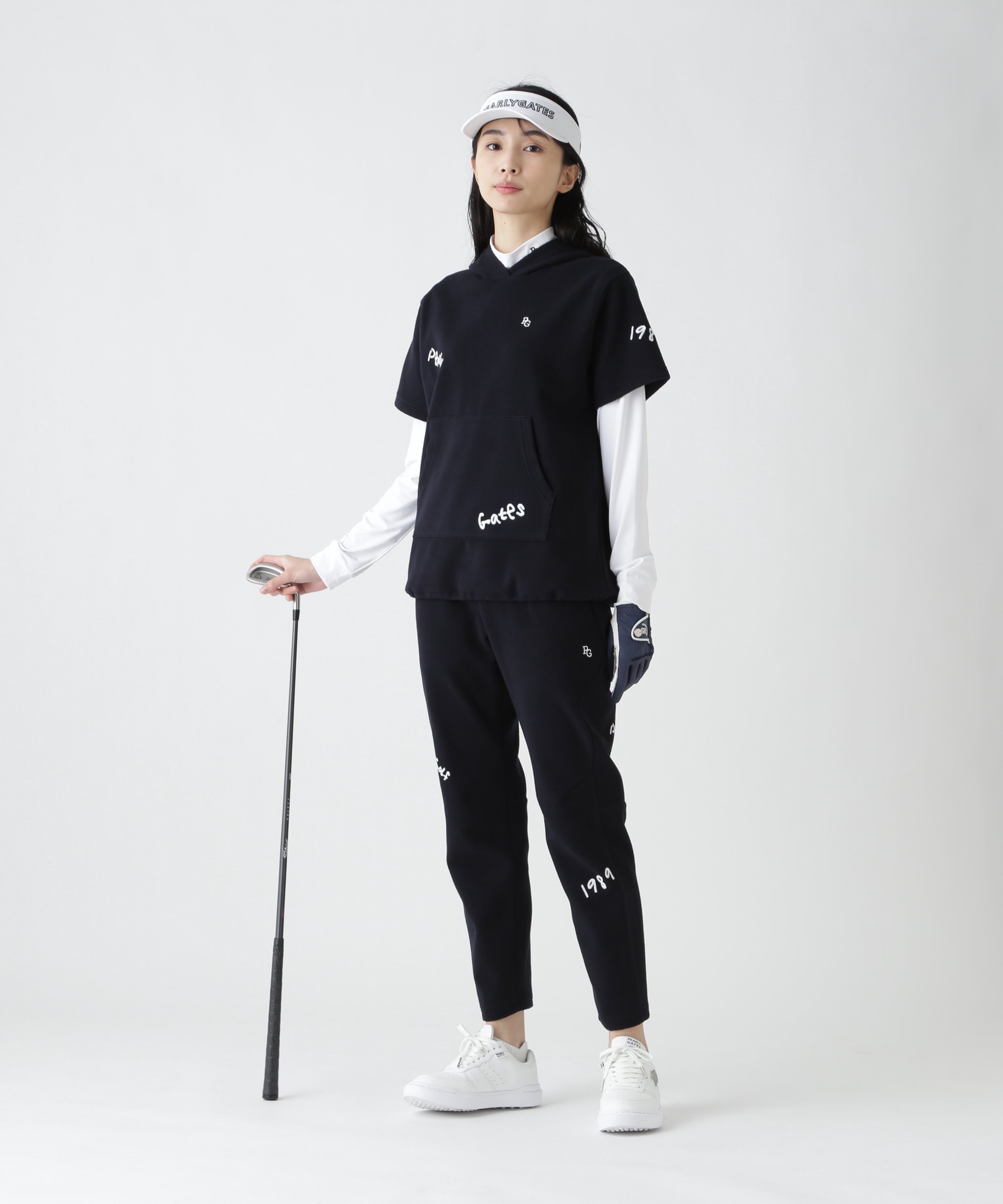 PEARLY GATES ストレッチフリースパンツ パーリーゲイツ パンツ その他のパンツ ネイビー