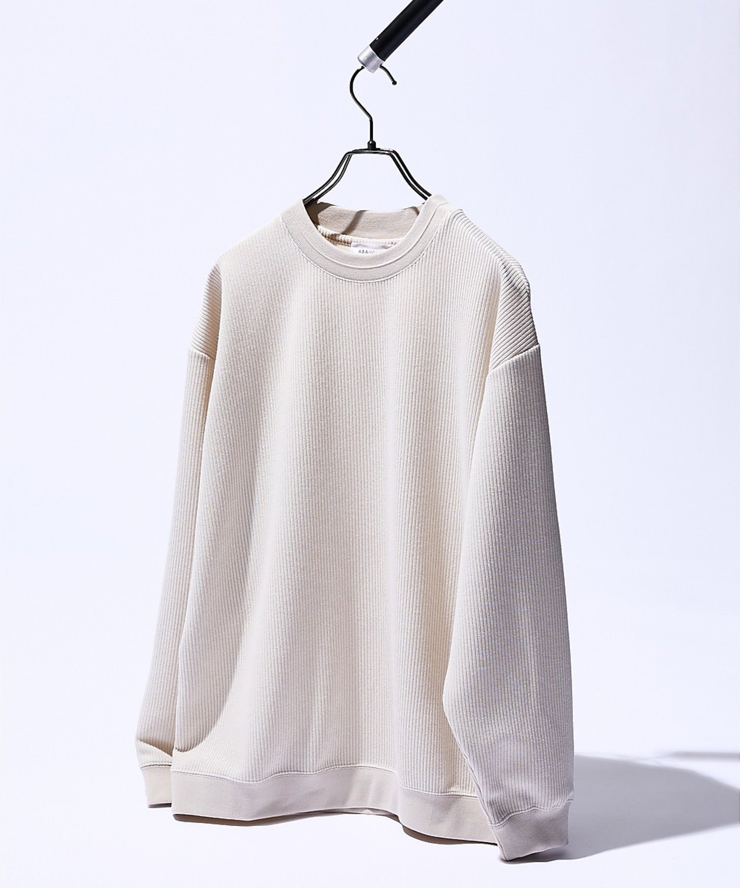 American Casual - ABAHOUSE LASTWORD クォーターゲージニット クルーネックスウェット / リラックスフィット アバハウス トップス スウェット・トレーナー ブラック ホワイト ブルー グレー【送料無料】