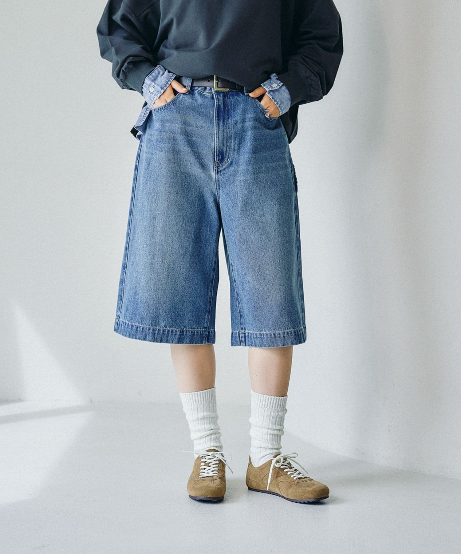 LEPSIM デニムハーフパンツ レプシィム パンツ その他のパンツ ブラック