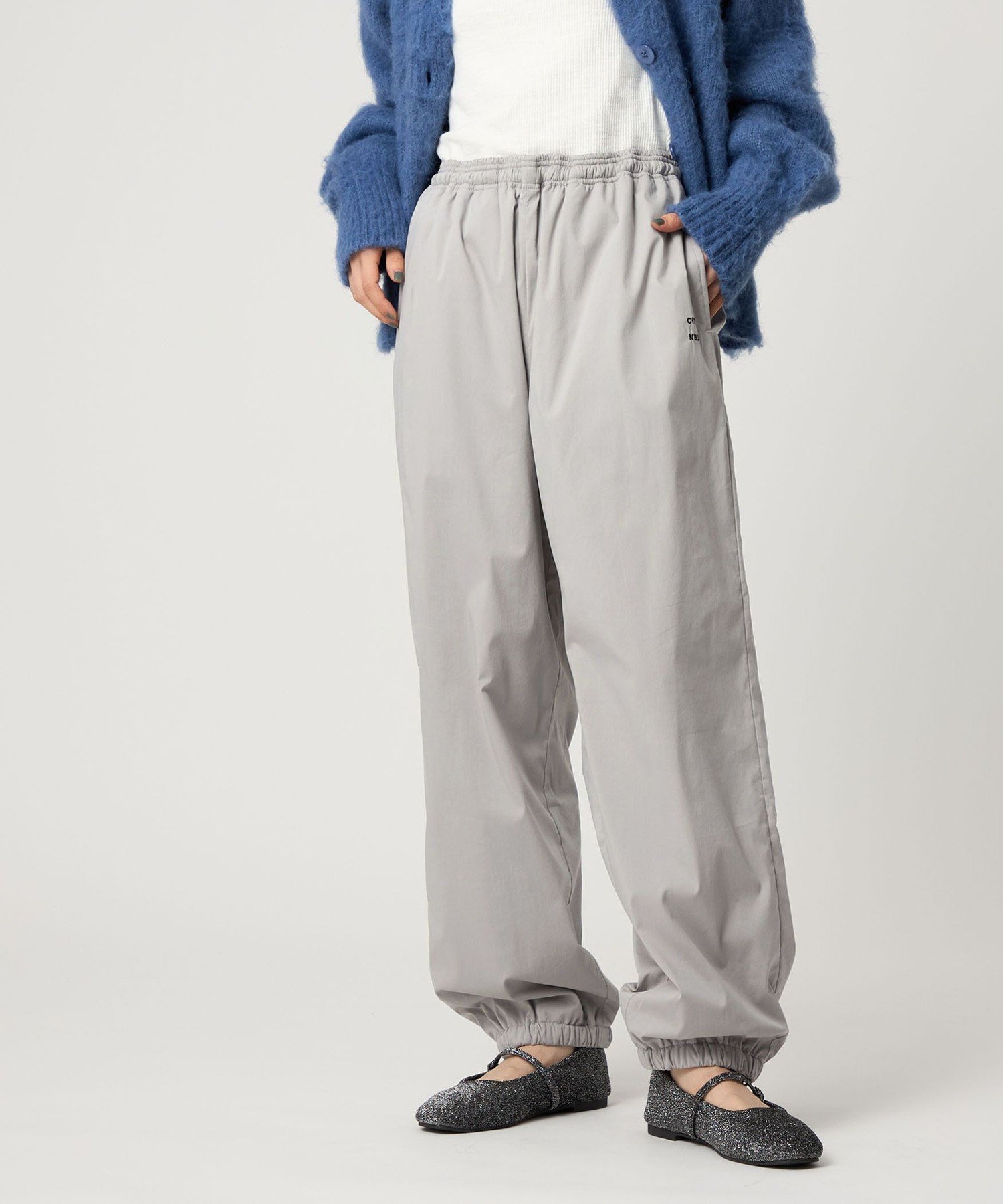 ＜CITEN＞イージートラックパンツ裏地付き ユナイテッドアローズ アウトレット パンツ ジャージ・スウェットパンツ グレー ブラック