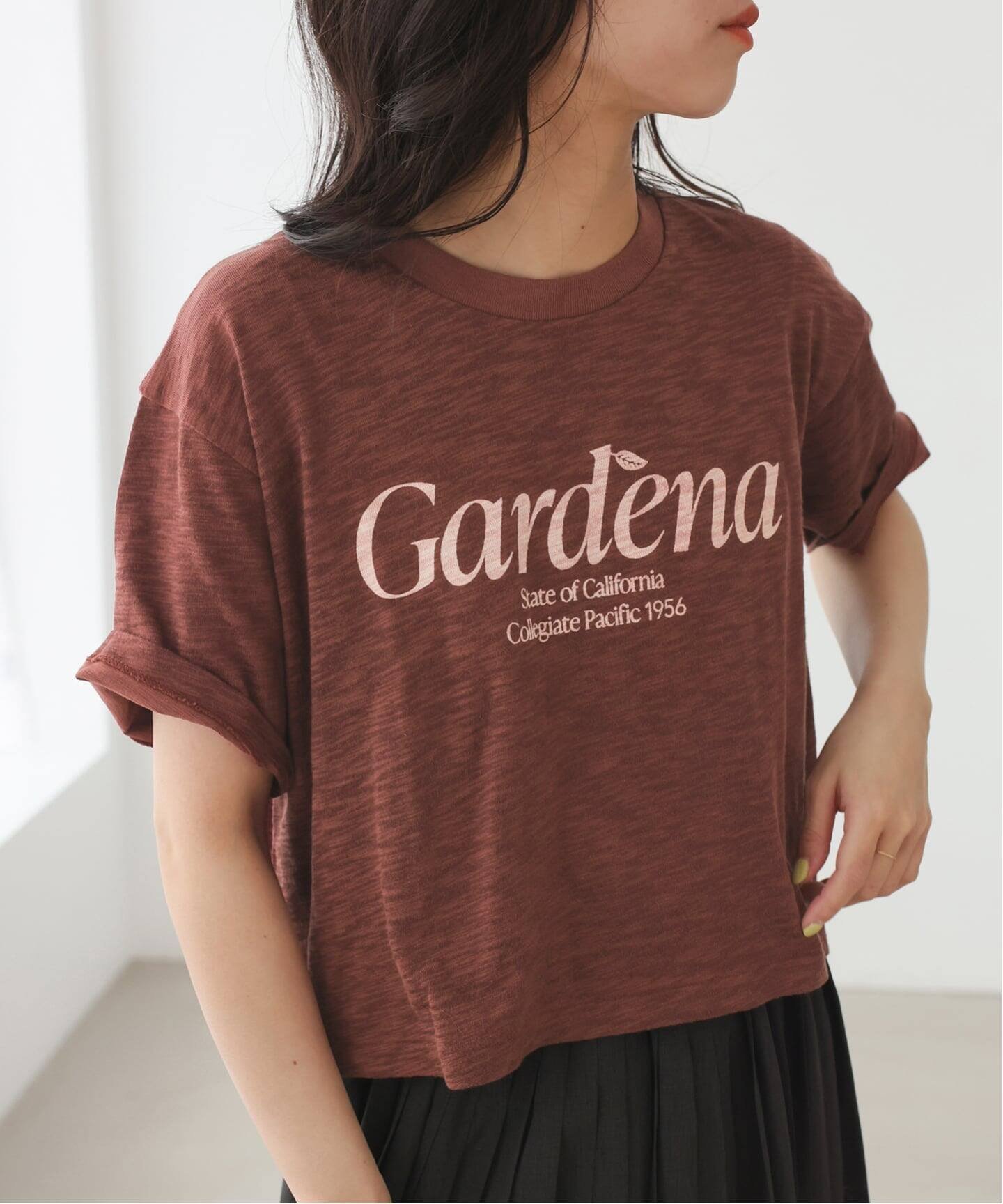 SLOBE IENA 《追加》Collegiate Pacific SLOBE別注 ショートTシャツ スローブ イエナ トップス カットソー・Tシャツ ワインレッド ホワイト グレー