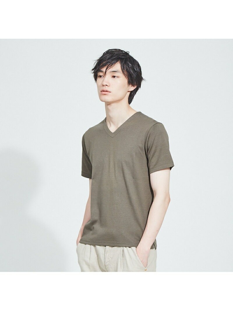 【SALE／40%OFF】ABAHOUSE LASTWORD 【RecencyofMine】綿モダールWフェイスVネック半袖Tシャツ アバハウス カットソー【RBA_S】【RBA_E】【送料無料】