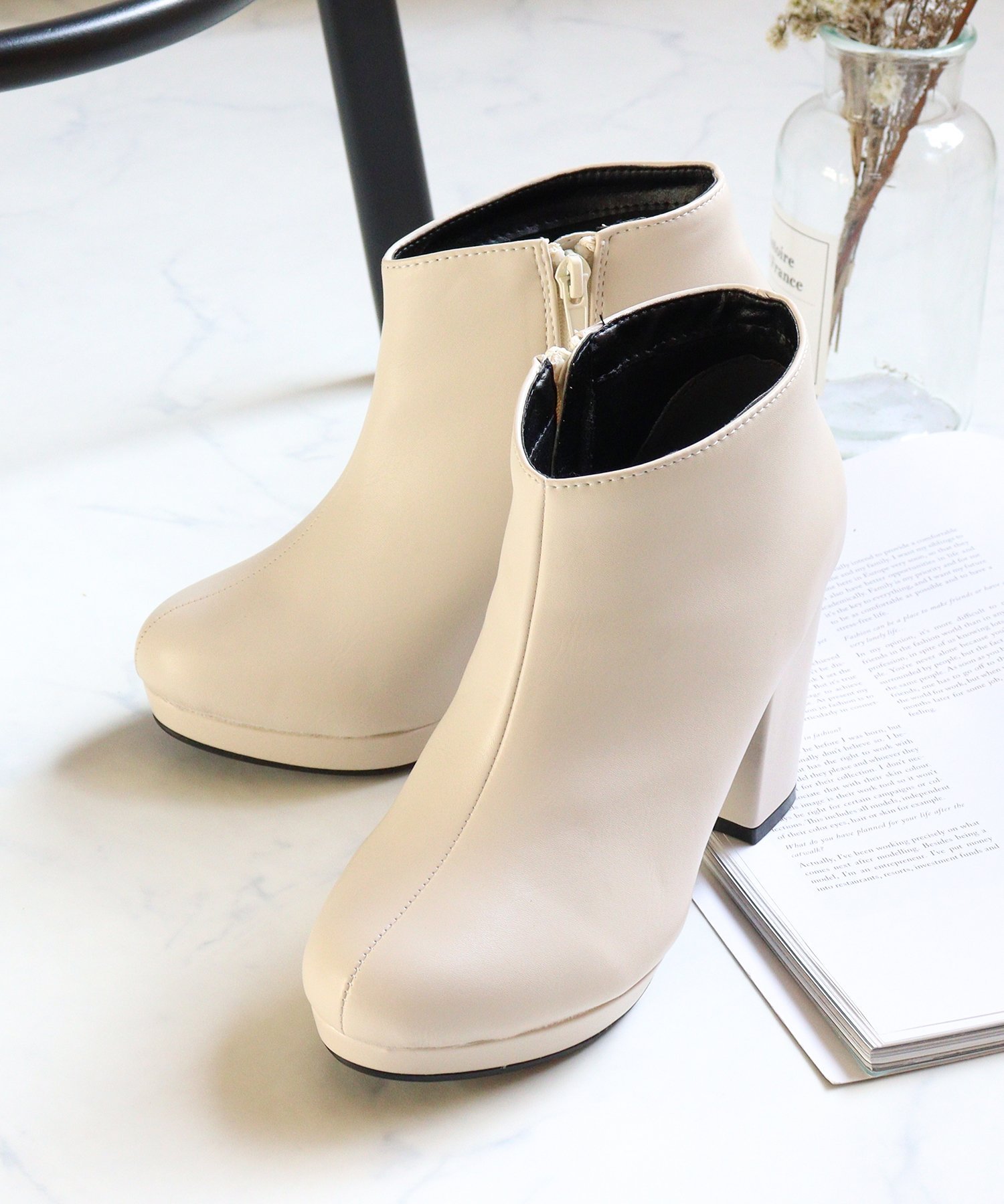 【SALE/20%OFF】LibertyDoll 10cmヒール ワンピース 韓国ファッション ストームショートブーティ ☆9023 サンエーフットウェアー シ...