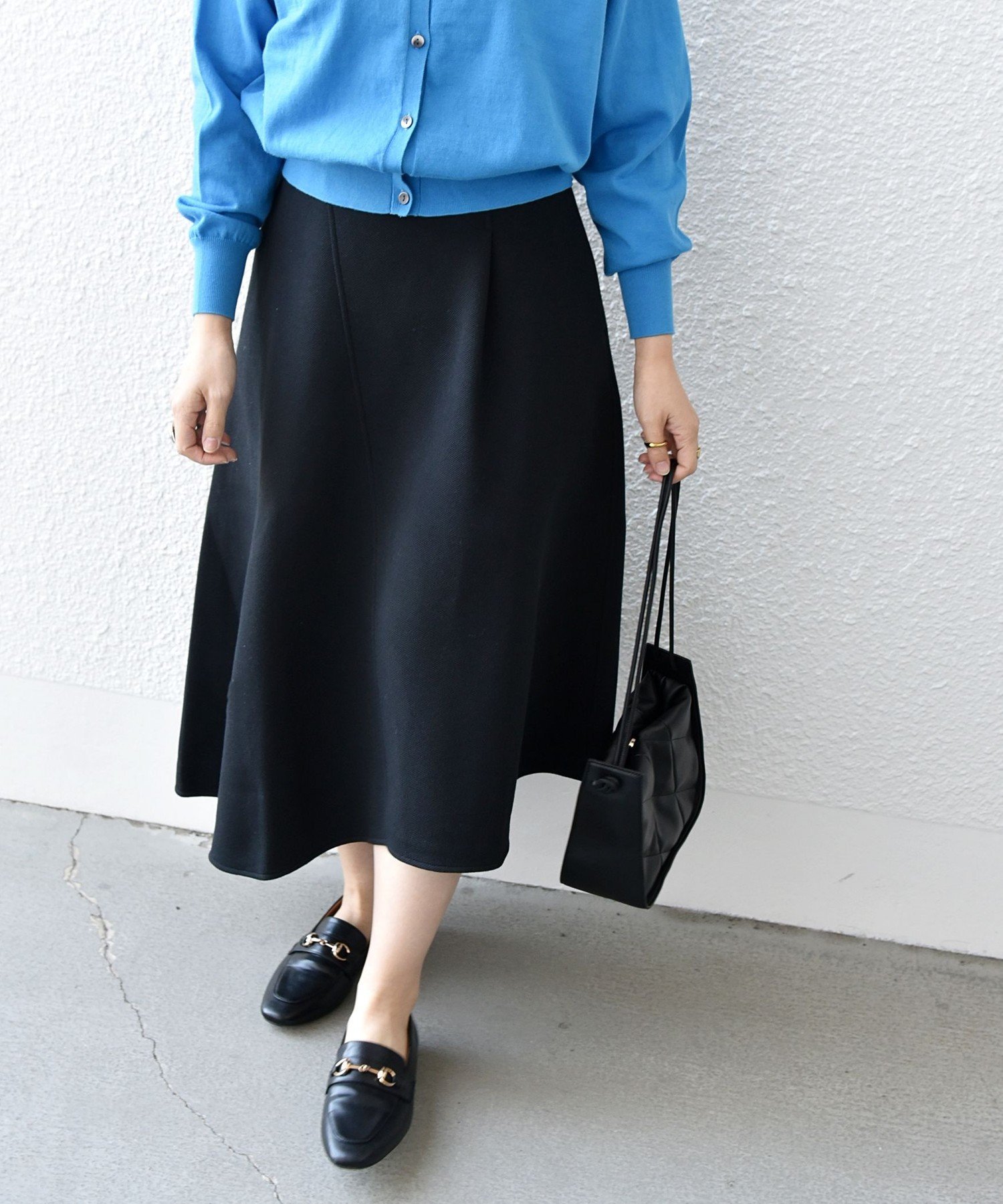 【SALE／70%OFF】SHIPS any SHIPS any:＜UVカット＞ジャージー イレヘム スカート シップス スカート ミディアムスカート ブラック グレーのサムネイル