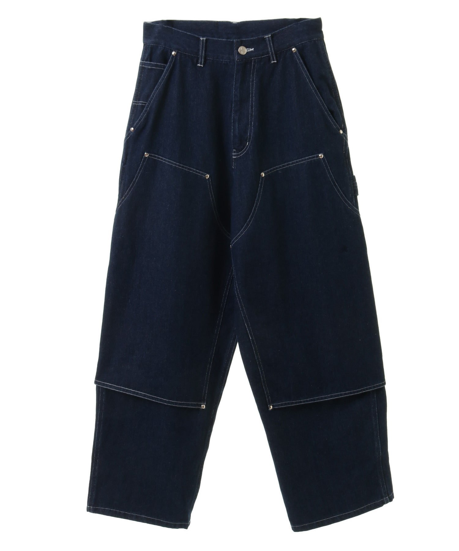 CONVERSE TOKYO MILITARY WIDE DENIM DOUBLE KNEE PANTS コンバーストウキョウ パンツ ジーンズ・デニムパンツ ブルー ブラック グレー【送料無料】のサムネイル