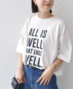 SHIPS WOMEN 【SHIPS別注】81BRANCA:5分袖 ロゴ TEE 24SS ◇ シップス トップス カットソー Tシャツ ホワイト グレー ベージュ【送料無料】