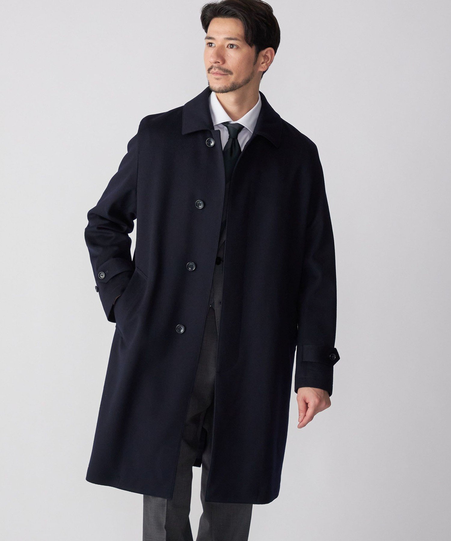 シップス アウター メンズ 【SALE／30%OFF】SHIPS SHIPS: LORO PIANA FABRIC ストーム システム バルマカン コート シップス ジャケット・アウター カバーオール・ワークジャケット ネイビー グレー ブラウン【送料無料】