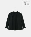 【SALE/50%OFF】ROPE' PICNIC KIDS 【KIDS】スタンドフリルシャーリングカットソートップス ロペピクニック トップス シャツ・ブラウス ホワイト ブラック ピンク ブルー