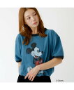 Rouge vif la cle 【JOHNBULL/ジョンブル】MICKEY MOUSE / ミッキーマウス / ルージュ・ヴィフ ラクレ トップス カットソー・Tシャツ ネイビー ブルー【送料無料】