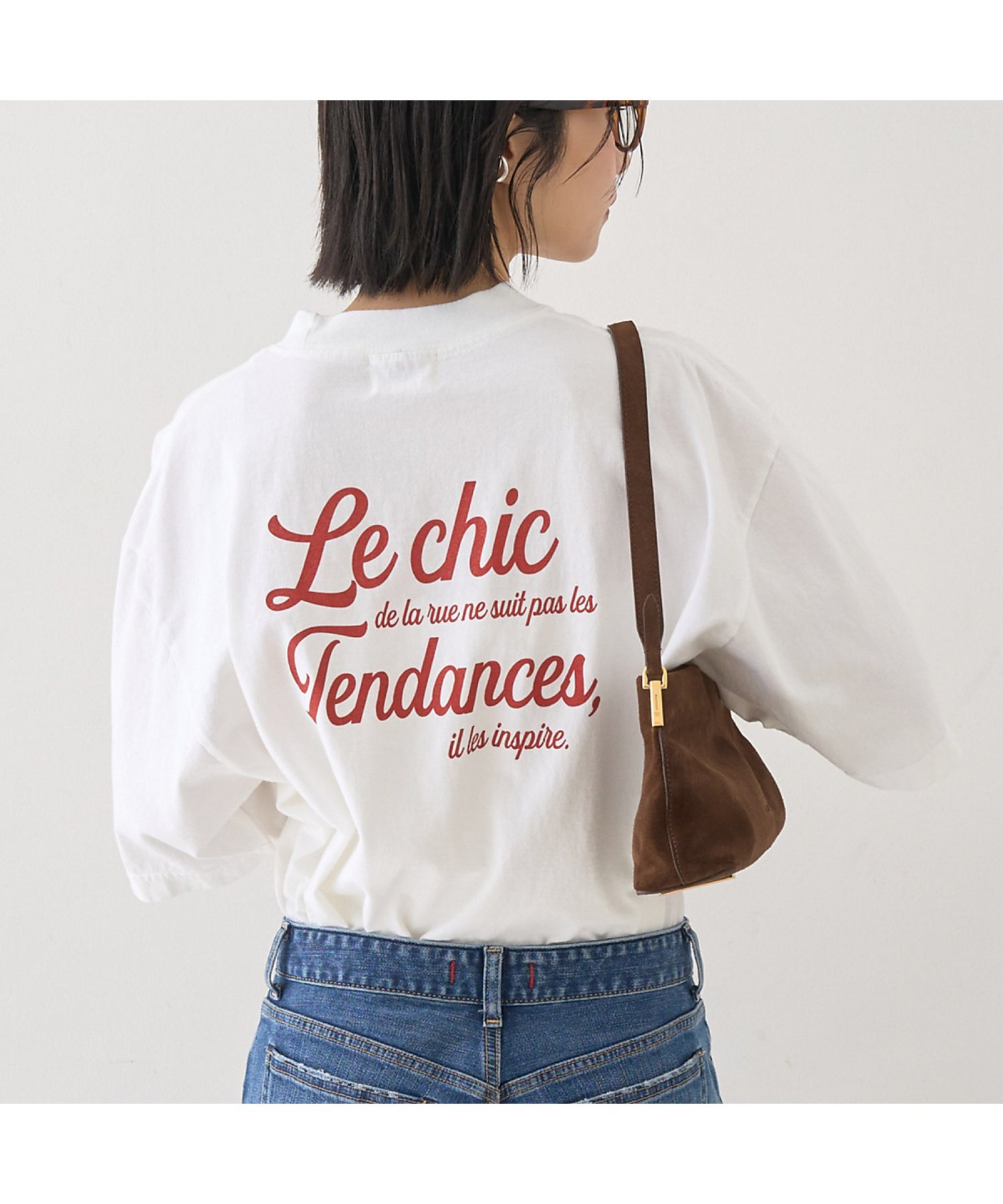 Rouge vif la cle ピグメントロゴBIG Tシャツ ルージュ・ヴィフ ラクレ トップス カットソー・Tシャツ ホワイト【送料無料】