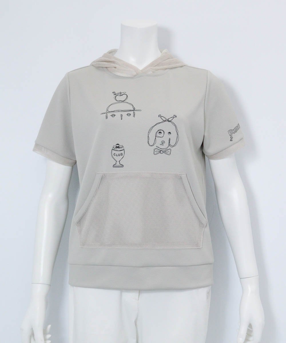 Picone Club 【ピッコーネクラブ公式】メッシュフードプルオーバー ピッコーネクラブ トップス カットソー・Tシャツ イエロー ネイビー ホワイト ベージュ【送料無料】