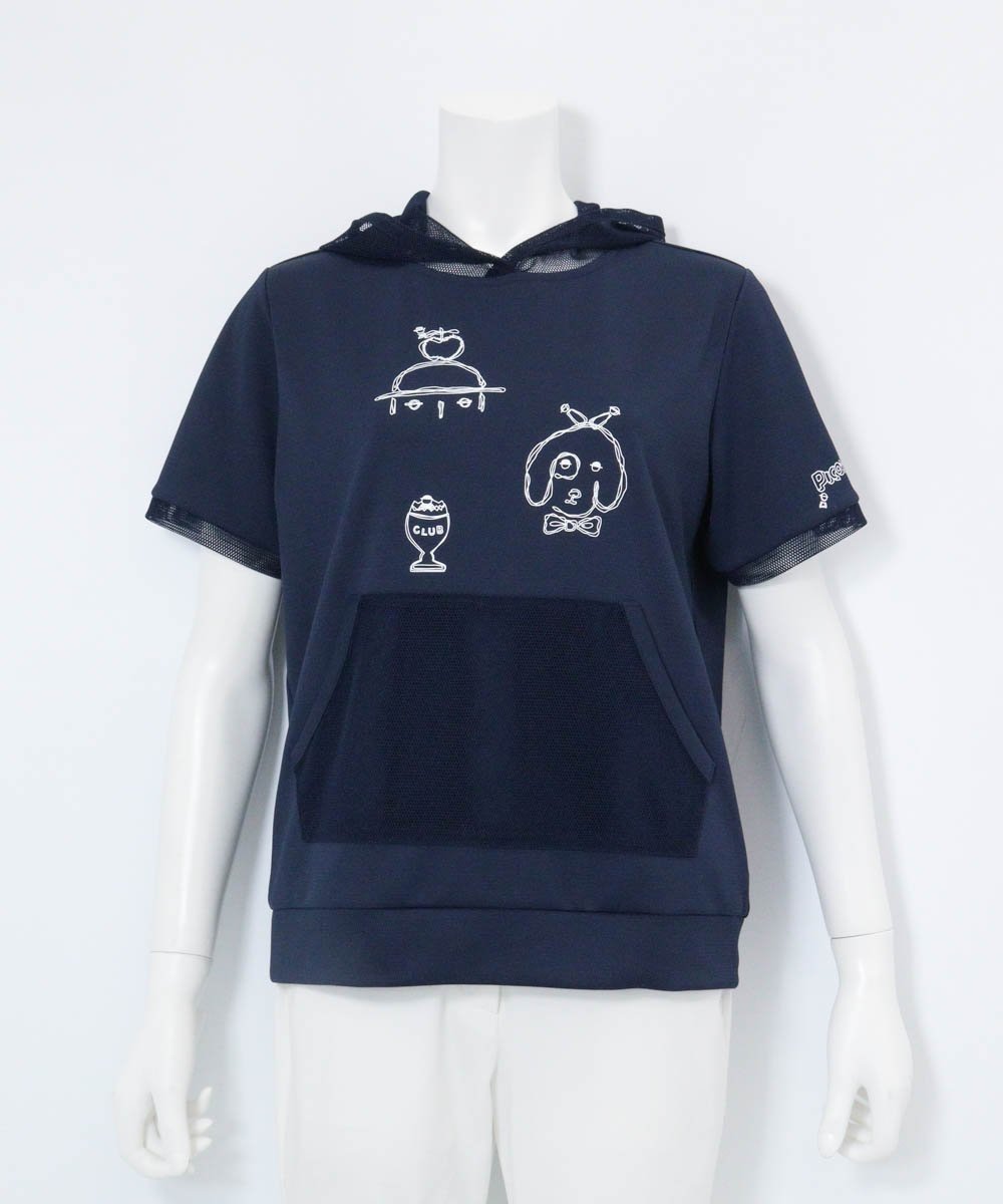 Picone Club 【ピッコーネクラブ公式】メッシュフードプルオーバー ピッコーネクラブ トップス カットソー・Tシャツ イエロー ネイビー ホワイト ベージュ【送料無料】