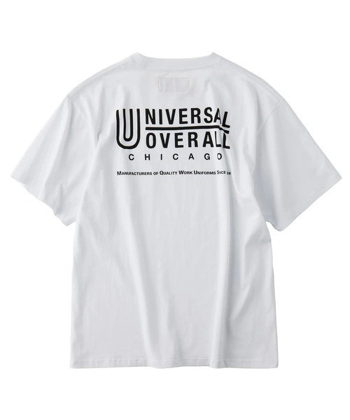 SELECT BRANDS UNIVERSAL OVERALL/ユニバーサルオーバーオール Back Logo S/S TEE(MENS) ジャックローズ トップス カットソー・Tシャツ ブラック ホワイト