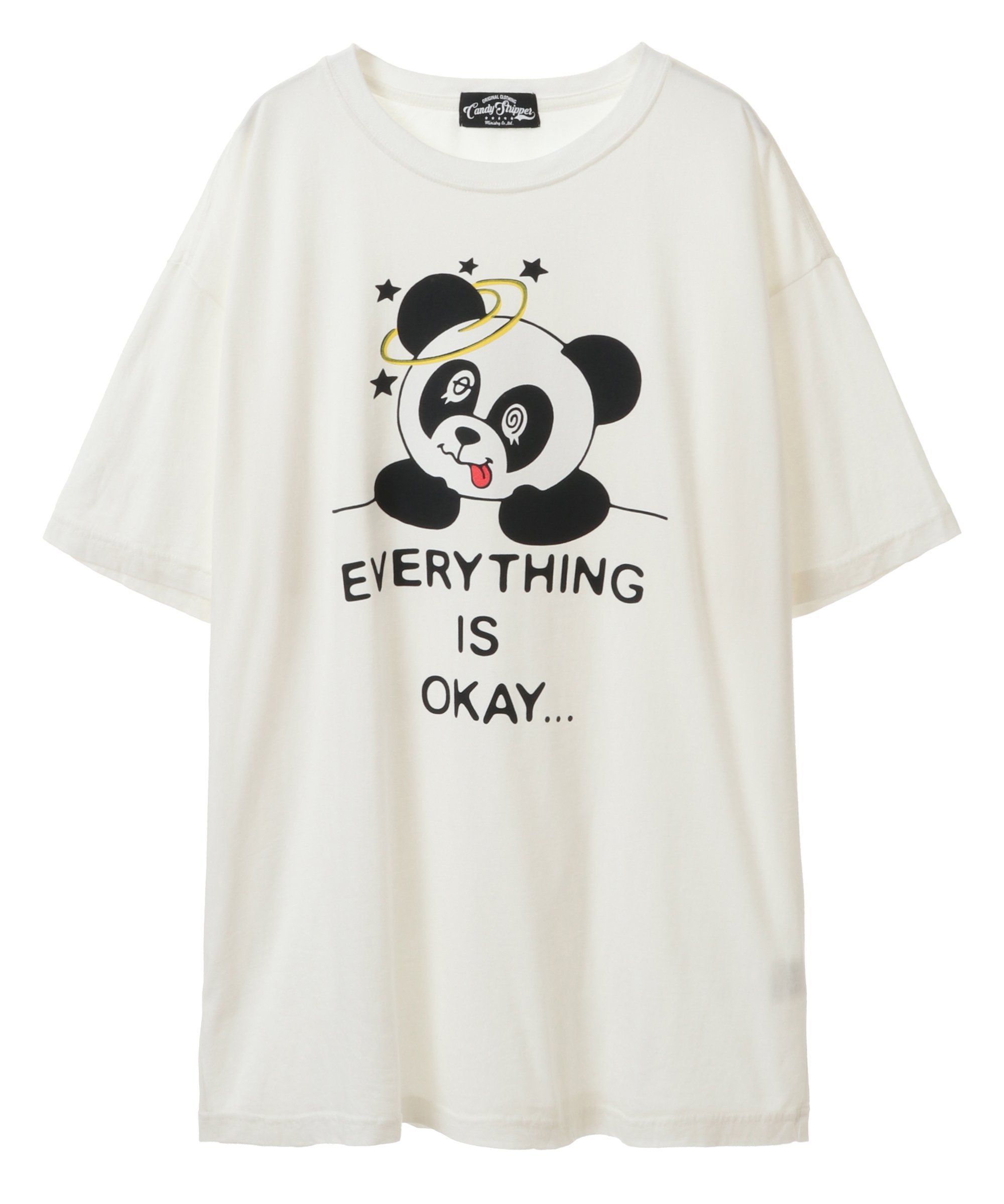 Candy Stripper EVERYTHING IS OKAY BIG TEE キャンディストリッパー トップス カットソー・Tシャツ ホワイト ブラック パープル【送料無料】