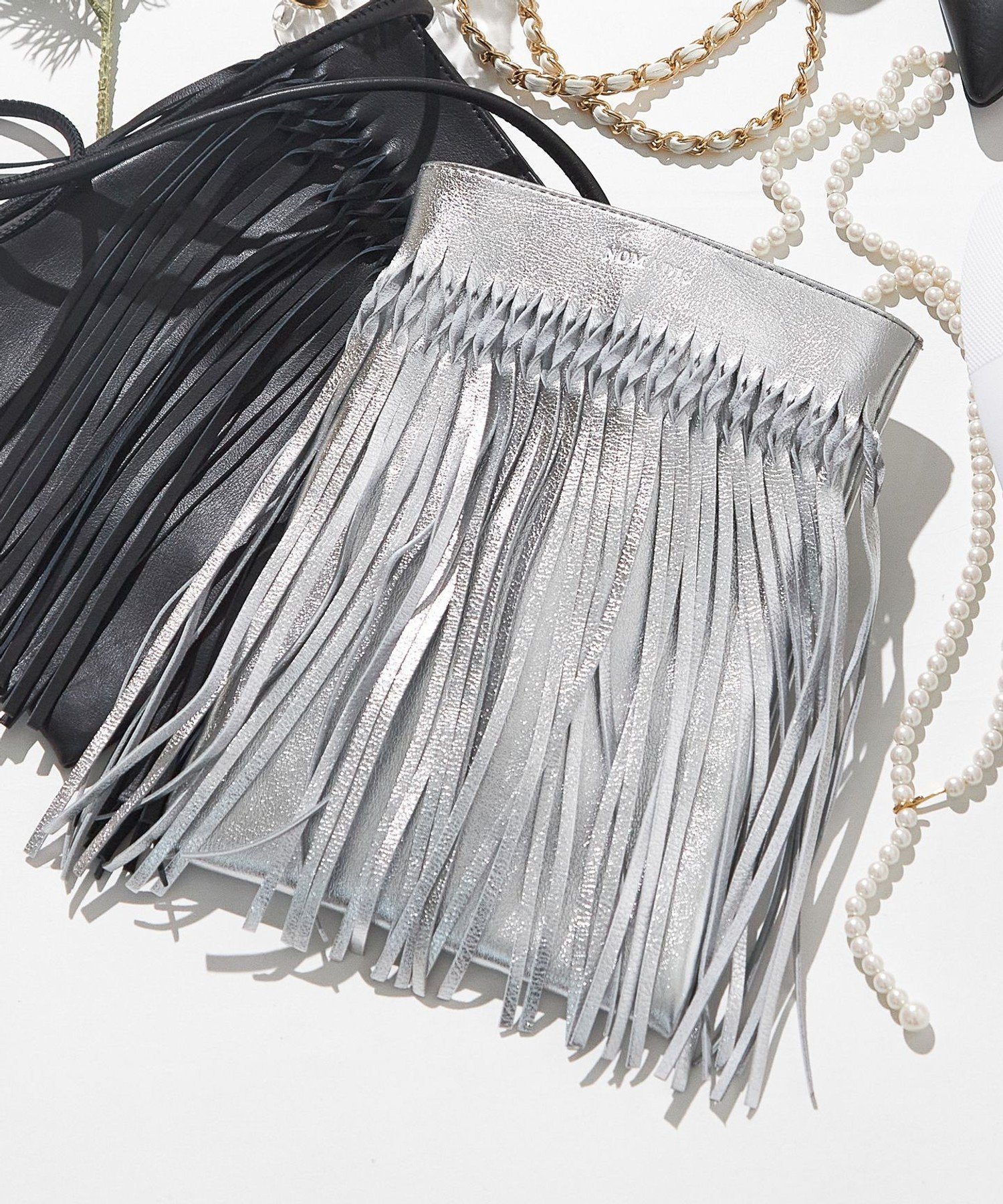 23区 NOMADIS DANCE フリンジ ポシェット (シルバー) ニジュウサンク バッグ ショルダーバッグ シルバー【送料無料】のサムネイル