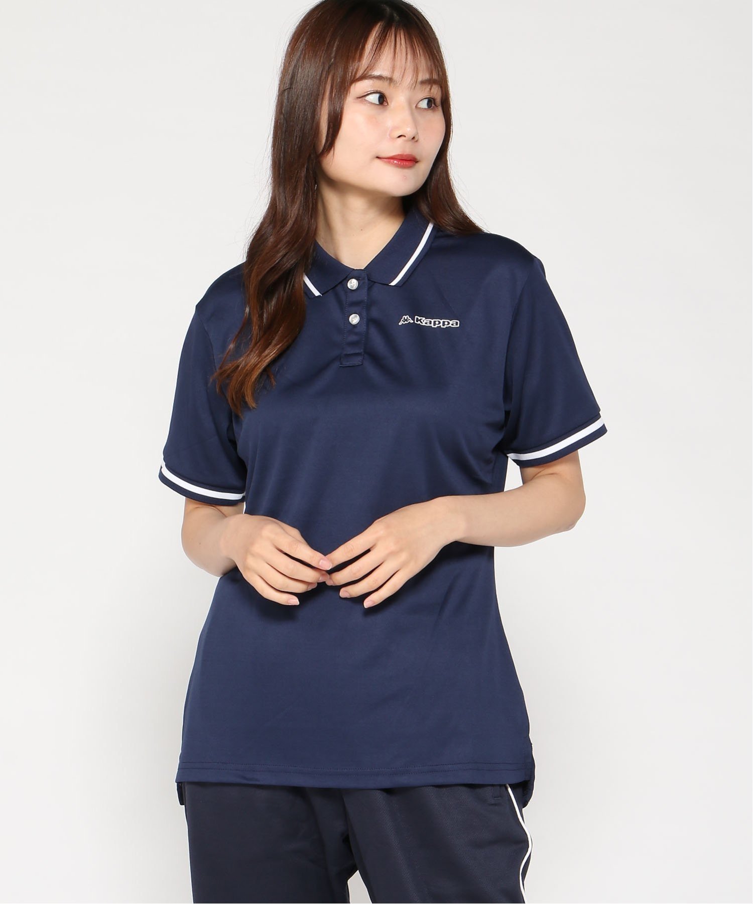 【SALE/40%OFF】Kappa Kappa/(W)ワンポイント半袖ポロシャツ ニッキー トップス ポロシャツ ネイビー